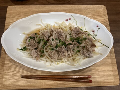 レンジ！時短もやしと豚肉の重ね蒸し